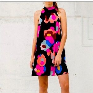 Crosby by Mollie Burch Annesley Dress in Black Multicolor Floral Print - Size M